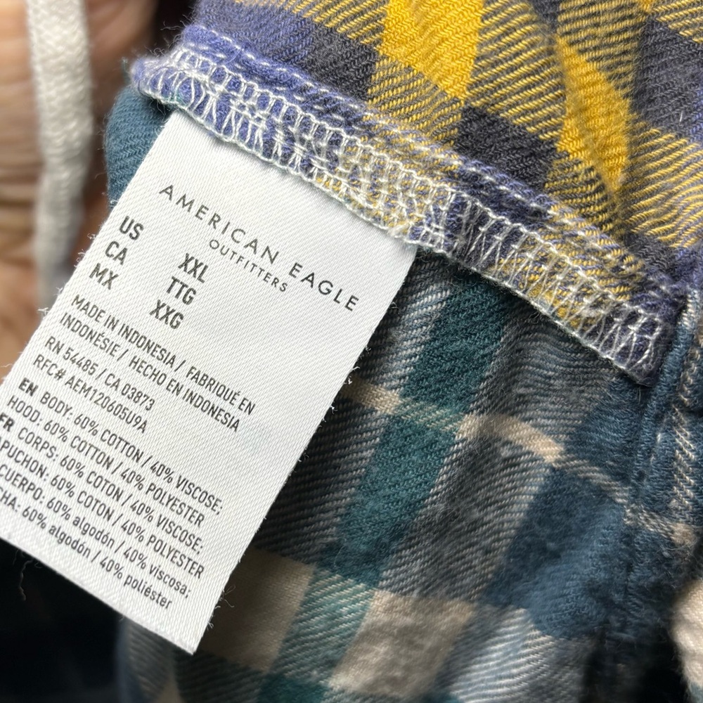 American Eagle Hooded Flannel - Picture 8 of 8